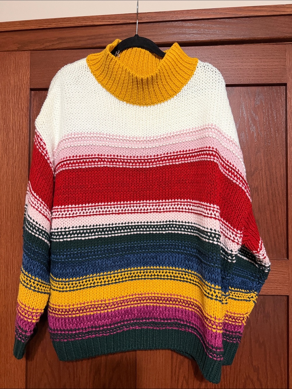 Sundance S Multicolor Sweater - White, Red, Yellow, Pink, Green, Blue, NWT